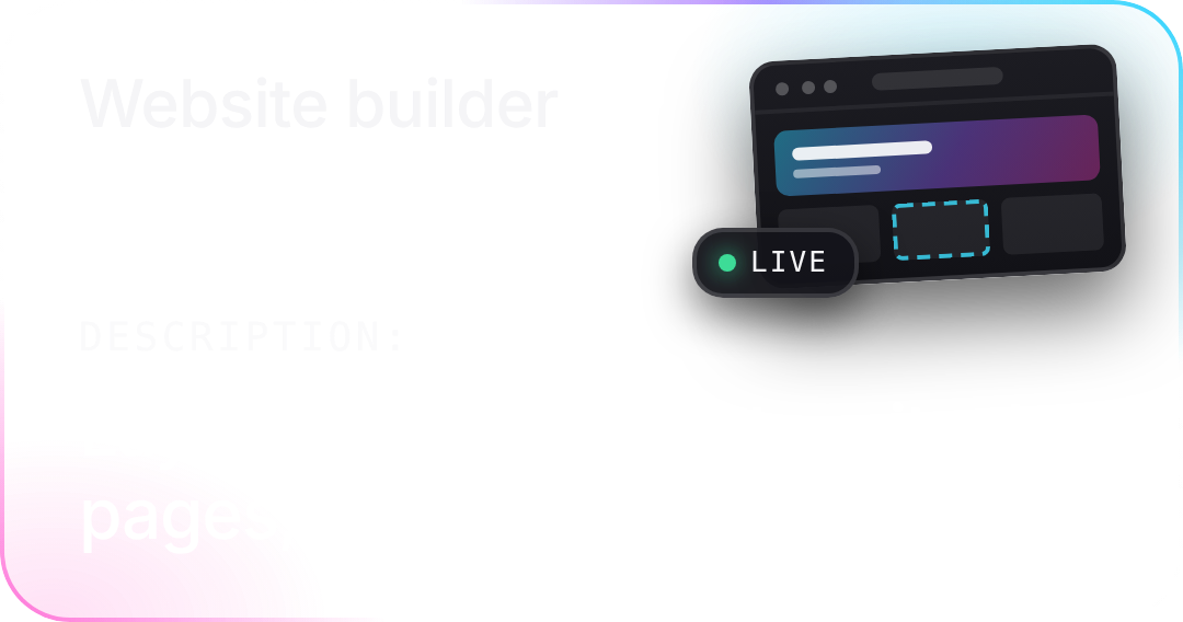 Website builder: Lay out the storefront, write the pages, and publish a site.